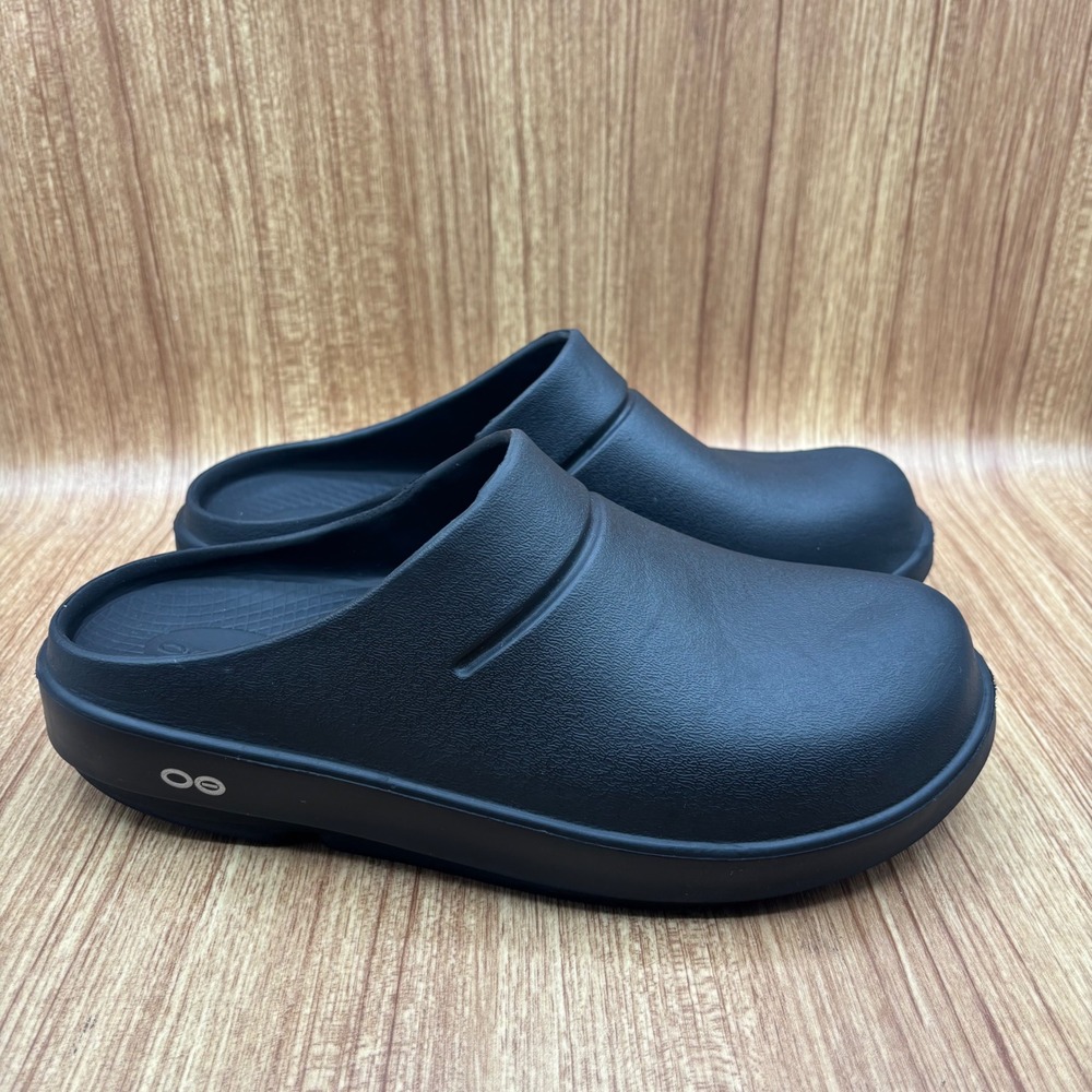 OOFOS OOCloog Recovery Clogs Mens 7 Womens 9 Black Slip On Comfort Shoes